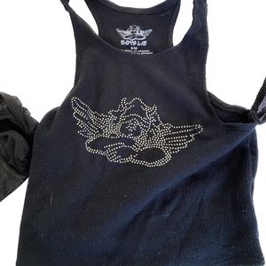 Boys Lie Crop mesh Sleeve Top